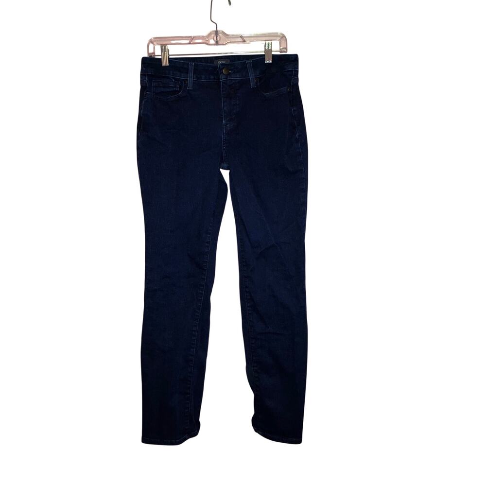 NYDJ Marilyn Straight Mid Wash Mid Rise Denim Jeans Size 10 Petite